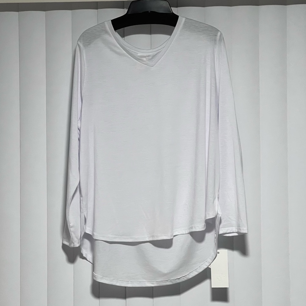 Long Sleeve Top - White - New B9-1